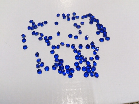 1000 Blue Diamond Confetti 4.5mm Wedding Table Scatter - Click Image to Close